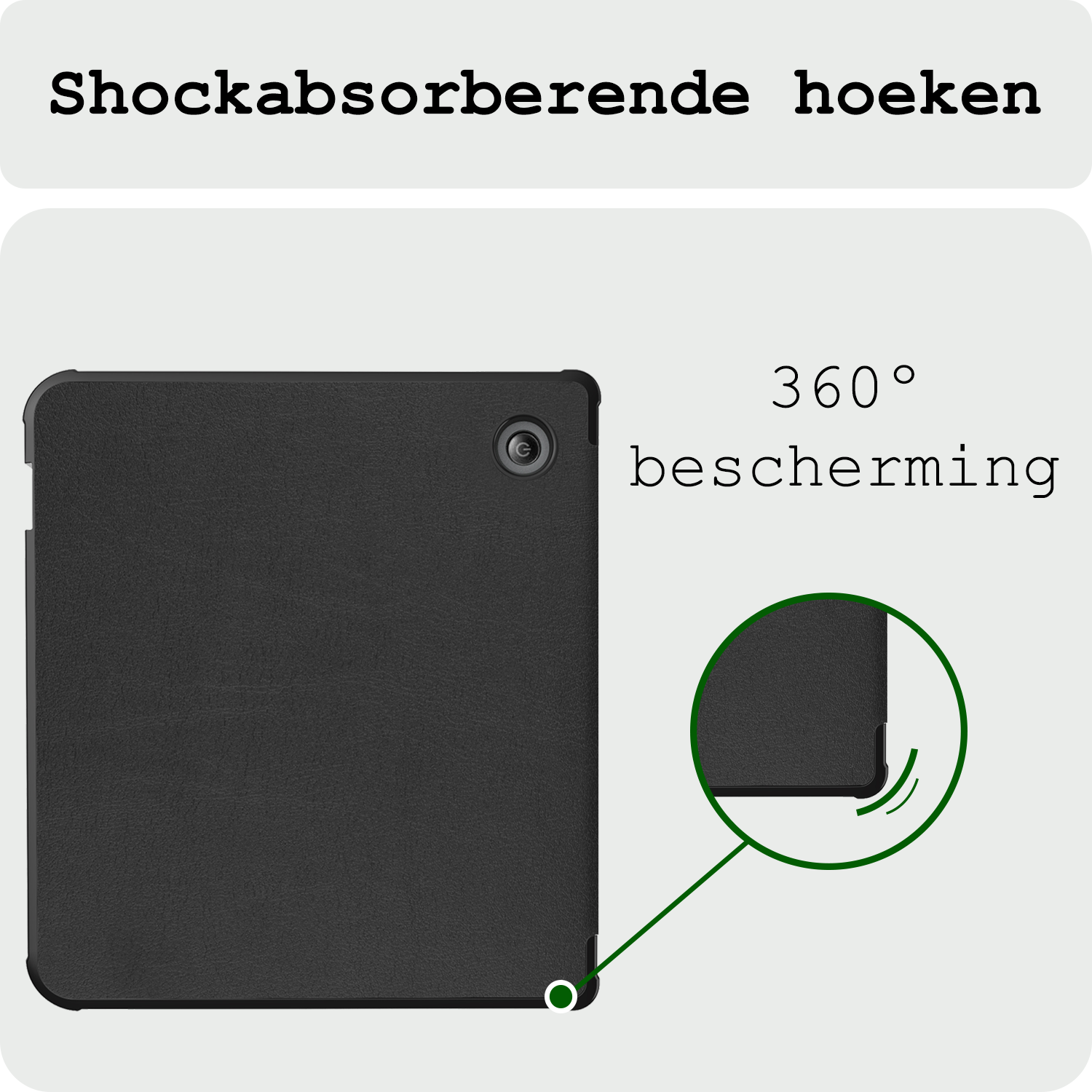 BASEY. Hoes Geschikt voor Kobo Libra Colour Hoesje Bookcase Cover Hoes Trifold Met Screenprotector - Hoesje Geschikt voor Kobo Libra Colour Hoes Cover Case - Zwart