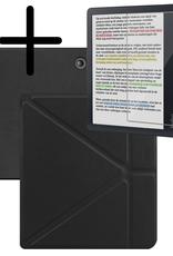 BASEY. Hoes Geschikt voor Kobo Libra Colour Hoesje Bookcase Cover Hoes Trifold Met Screenprotector - Hoesje Geschikt voor Kobo Libra Colour Hoes Cover Case - Zwart