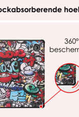 NoXx Hoes Geschikt voor Kobo Libra Colour Hoesje Bookcase Cover Book Case Hoes Cover Trifold Met Screenprotector - Graffity
