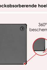 NoXx Hoes Geschikt voor Kobo Libra Colour Hoesje Bookcase Cover Book Case Hoes Cover Trifold Met Screenprotector - Grijs