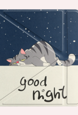 NoXx Hoes Geschikt voor Kobo Libra Colour Hoesje Bookcase Cover Book Case Hoes Cover Trifold Met Screenprotector - Kat