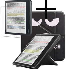 NoXx NoXx Kobo Libra Colour Hoesje Trifold Met Screenprotector - Don't Touch Me