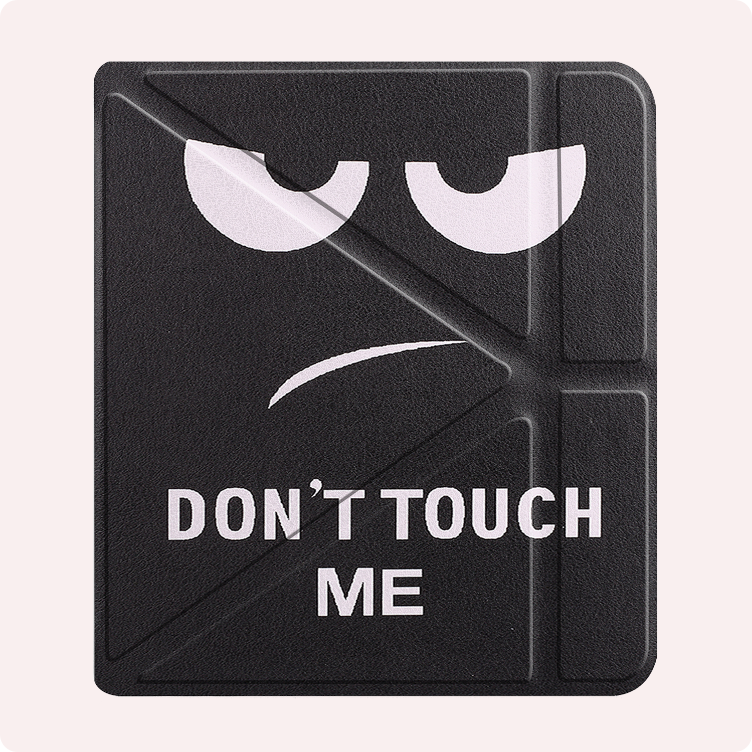 NoXx Hoes Geschikt voor Kobo Libra Colour Hoesje Bookcase Cover Book Case Hoes Cover Trifold Met Screenprotector - Don't Touch Me