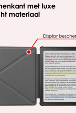 NoXx Hoes Geschikt voor Kobo Libra Colour Hoesje Bookcase Cover Book Case Hoes Cover Trifold Met Screenprotector - Zwart