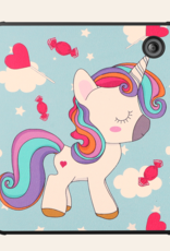 Nomfy Hoesje Geschikt voor Kobo Libra Colour Hoes Book Case Trifold - Hoes Geschikt voor Kobo Libra Colour Hoesje Book Cover Met Screenprotector - Eenhoorn