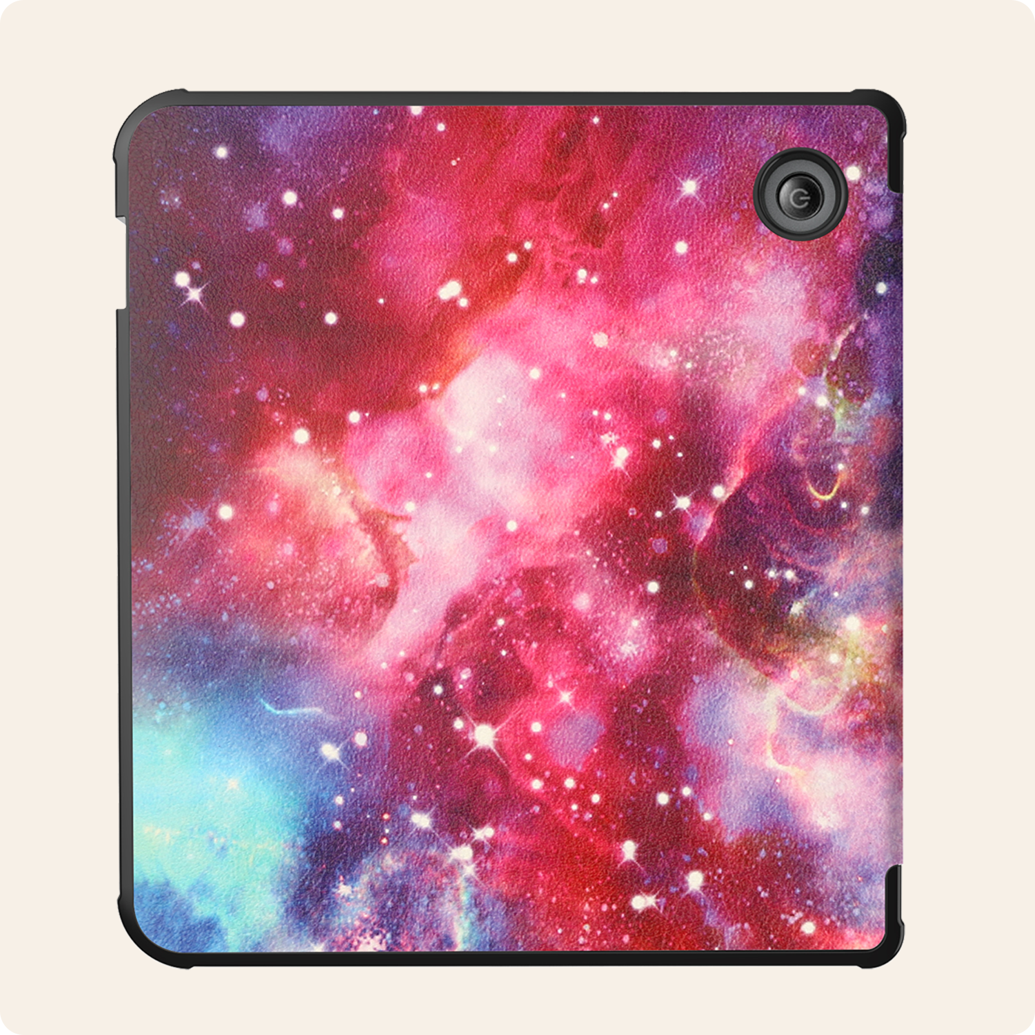 Nomfy Hoesje Geschikt voor Kobo Libra Colour Hoes Book Case Trifold - Hoes Geschikt voor Kobo Libra Colour Hoesje Book Cover Met Screenprotector - Galaxy