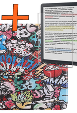 Nomfy Hoesje Geschikt voor Kobo Libra Colour Hoes Book Case Trifold - Hoes Geschikt voor Kobo Libra Colour Hoesje Book Cover Met Screenprotector - Graffity