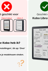 Nomfy Hoesje Geschikt voor Kobo Libra Colour Hoes Book Case Trifold - Hoes Geschikt voor Kobo Libra Colour Hoesje Book Cover Met Screenprotector - Rood