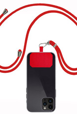 NoXx Telefoon Koord Universeel Telefoonkoord Verstelbaar - Telefoonkoorden Universeel Verstelbaar - Rood