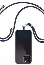 NoXx Telefoon Koord Universeel Telefoonkoord Verstelbaar - Telefoonkoorden Universeel Verstelbaar - Donkerblauw