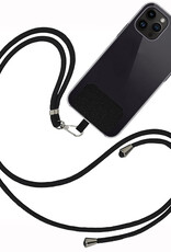 BASEY. Telefoonkoorden Universeel Telefoonkoord Verstelbaar Telefoon Koord - Universeel Telefoonkoord 150 cm - Zwart