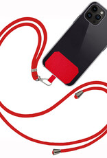 BASEY. Telefoonkoorden Universeel Telefoonkoord Verstelbaar Telefoon Koord - Universeel Telefoonkoord 150 cm - Rood