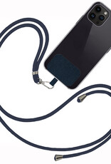 BASEY. Telefoonkoorden Universeel Telefoonkoord Verstelbaar Telefoon Koord - Universeel Telefoonkoord 150 cm - Donkerblauw