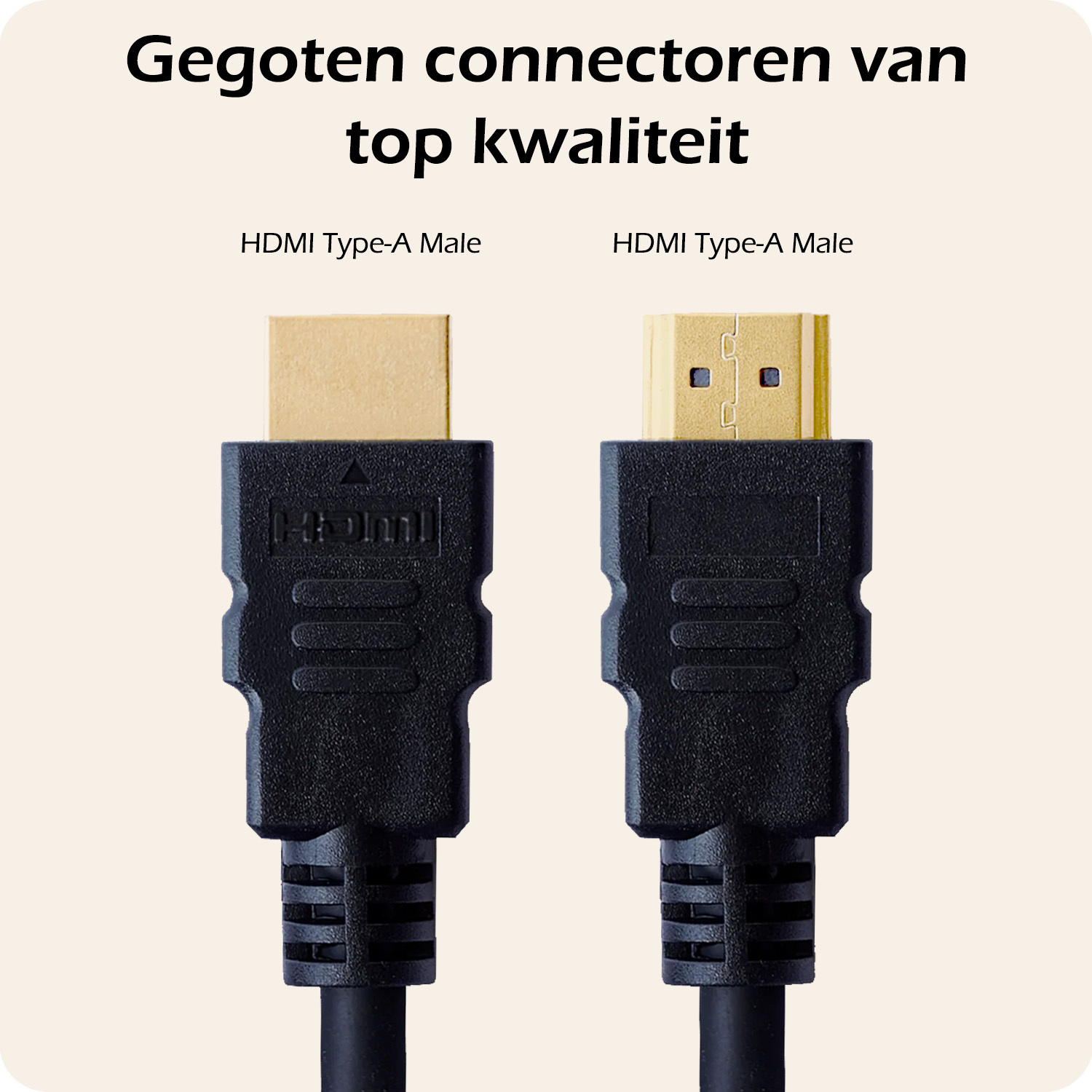 Nomfy HDMI naar HDMI Kabel 1 Meter - HDMI Kabel 4K Resolutie 1080p HD Kwaliteit HDMI-kabels - Zwart