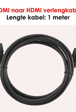 NoXx HDMI naar HDMI Kabel 1 Meter - HDMI-kabels 4K HDMI naar HDMI 1080p HD Kwaliteit - Zwart