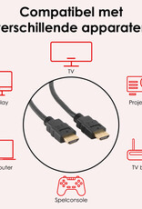 NoXx HDMI naar HDMI Kabel 1 Meter - HDMI-kabels 4K HDMI naar HDMI 1080p HD Kwaliteit - Zwart