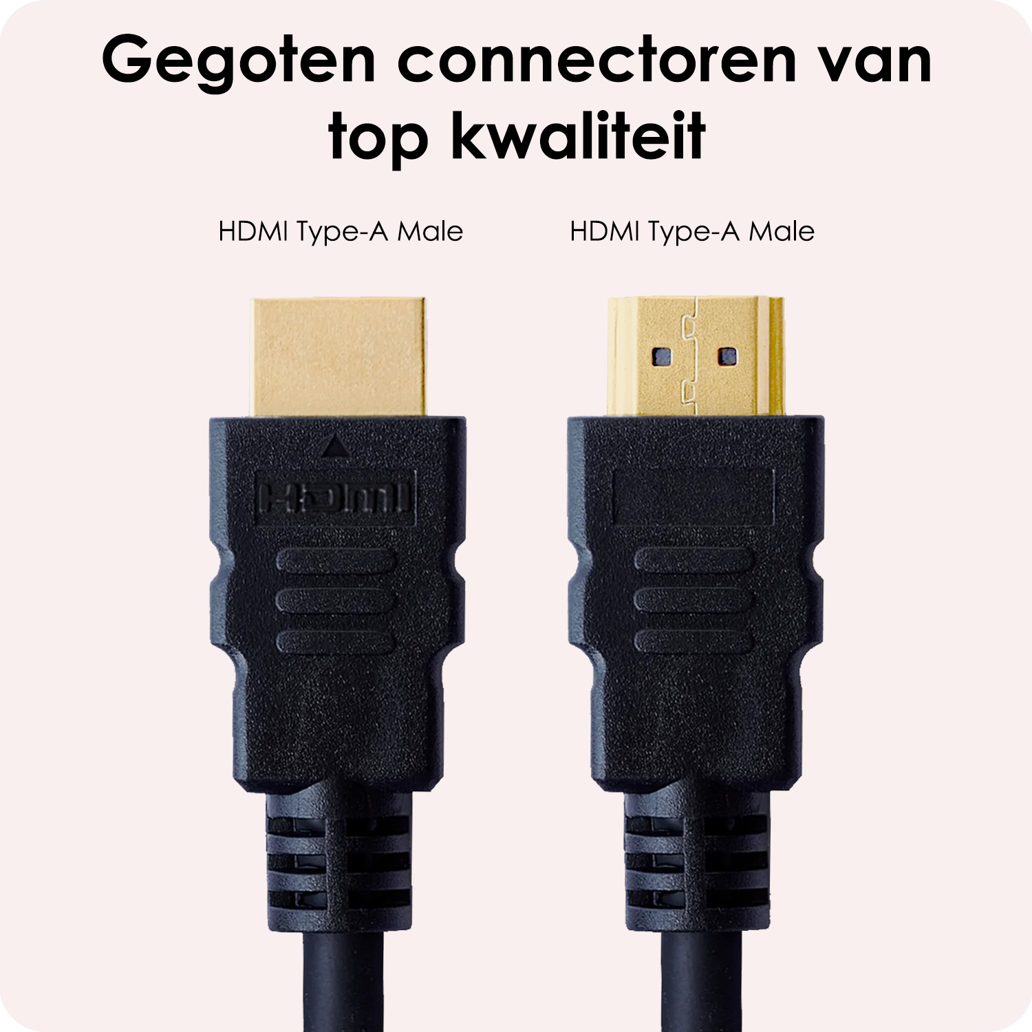 NoXx HDMI naar HDMI Kabel 1 Meter - HDMI-kabels 4K HDMI naar HDMI 1080p HD Kwaliteit - Zwart