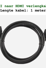 BASEY. HDMI naar HDMI Kabel 1 Meter HDMI-kabels - HDMI Kabel 4K Resolutie 1080p HD Kwaliteit - Zwart