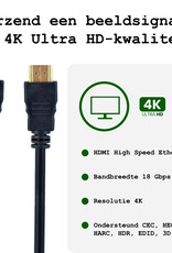 BASEY. HDMI naar HDMI Kabel 1 Meter HDMI-kabels - HDMI Kabel 4K Resolutie 1080p HD Kwaliteit - Zwart