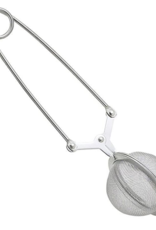 BASEY. Theezeef met Handgreep Theefilter RVS - Thee Ei Theezeefjes voor Losse Thee -  Zilver