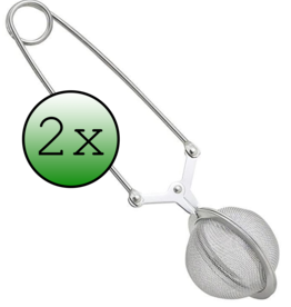 BASEY. BASEY. Theeknijper voor Losse Thee - Zilver - 2 PACK