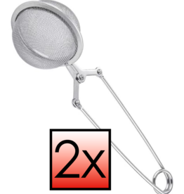 NoXx NoXx Theeknijper voor Losse Thee - Zilver - 2 PACK