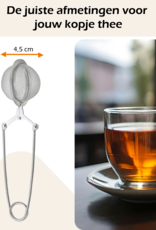 Nomfy Theezeef RVS Thee Ei Thee Infuser - Theefilter voor Losse Thee - Zilver - 2-PACK