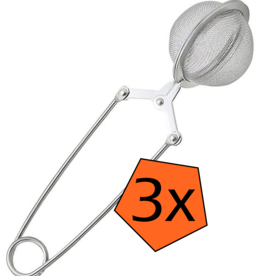 Nomfy Nomfy Theeknijper voor Losse Thee - Zilver - 3 PACK