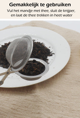Nomfy Theezeef RVS Thee Ei Thee Infuser - Theefilter voor Losse Thee - Zilver - 3-PACK