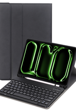 BASEY. iPad Pro 13 inch 2024 Hoesje Toetsenbord Hoes Luxe Keyboard Case Cover (10,9 inch) - Zwart