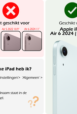 Nomfy iPad Air 6 (13 inch) Hoesje Toetsenbord En Screenprotector - iPad Air 6 (13 inch) Hoes Luxe Keyboard Case Cover Met Bescherm Glas (10,9 inch) - Donkerblauw