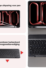 NoXx iPad Pro 11 inch 2024 Hoesje Toetsenbord Hoes Luxe Keyboard Case Cover (10,9 inch) - Zwart