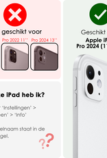 NoXx iPad Pro 11 inch 2024 Hoesje Toetsenbord En Screenprotector - iPad Pro 11 inch 2024 Hoes Luxe Keyboard Case Cover Met Bescherm Glas (10,9 inch) - Zwart