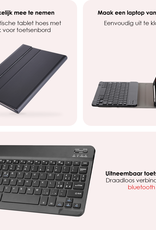 NoXx iPad Pro 13 inch 2024 Hoesje Toetsenbord Hoes Luxe Keyboard Case Cover (10,9 inch) - Zwart