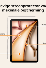 Nomfy iPad Air 6 (13 inch) Hoesje Toetsenbord En Screenprotector - iPad Air 6 (13 inch) Hoes Luxe Keyboard Case Cover Met Bescherm Glas (10,9 inch) - Donkerblauw