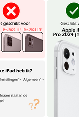 Nomfy iPad Pro 11 inch 2024 Hoesje Toetsenbord En Screenprotector - iPad Pro 11 inch 2024 Hoes Luxe Keyboard Case Cover Met Bescherm Glas (10,9 inch) - Zwart