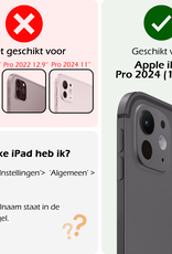 Nomfy iPad Pro 13 inch 2024 Hoesje Toetsenbord En Screenprotector - iPad Pro 13 inch 2024 Hoes Luxe Keyboard Case Cover Met Bescherm Glas (10,9 inch) - Zwart