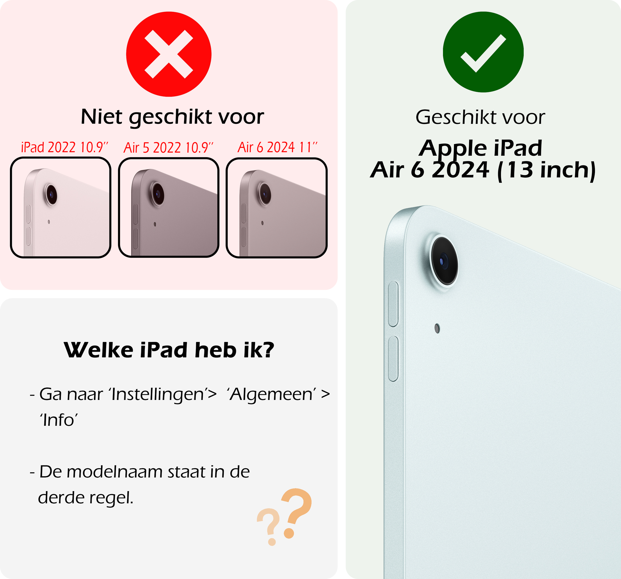 Nomfy iPad Air 6 (13 inch) Hoesje Toetsenbord Hoes Luxe Keyboard Case Cover (10,9 inch) - Donkerblauw