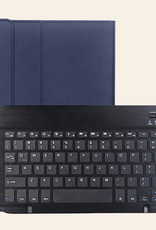 Nomfy iPad Air 6 (11 inch) Hoesje Toetsenbord Hoes Luxe Keyboard Case Cover (10,9 inch) - Donkerblauw