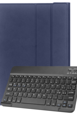 NoXx iPad Air 6 (11 inch) Hoesje Toetsenbord Hoes Luxe Keyboard Case Cover (10,9 inch) - Donkerblauw