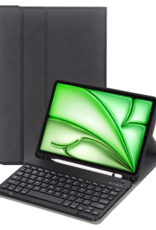 BASEY. iPad Air 6 (13 inch) Hoesje Toetsenbord Hoes Luxe Keyboard Case Cover (10,9 inch) - Zwart