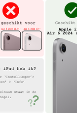 BASEY. iPad Air 6 (11 inch) Hoesje Toetsenbord En Screenprotector - iPad Air 6 (11 inch) Hoes Luxe Keyboard Case Cover Met Bescherm Glas (10,9 inch) - Donkerblauw