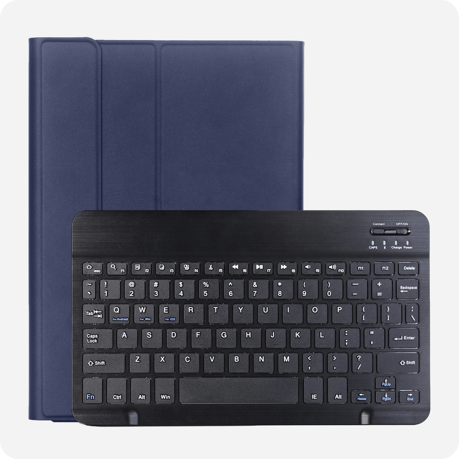 BASEY. iPad Air 6 (11 inch) Hoesje Toetsenbord En Screenprotector - iPad Air 6 (11 inch) Hoes Luxe Keyboard Case Cover Met Bescherm Glas (10,9 inch) - Donkerblauw