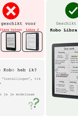 BASEY. Hoes Geschikt voor Kobo Libra Colour Hoesje Bookcase Cover Hoes - Hoesje Geschikt voor Kobo Libra Colour Hoes Cover Case - Bloesem