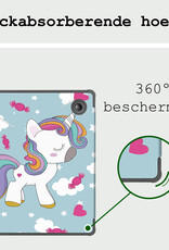 BASEY. Hoes Geschikt voor Kobo Libra Colour Hoesje Bookcase Cover Hoes - Hoesje Geschikt voor Kobo Libra Colour Hoes Cover Case - Eenhoorn