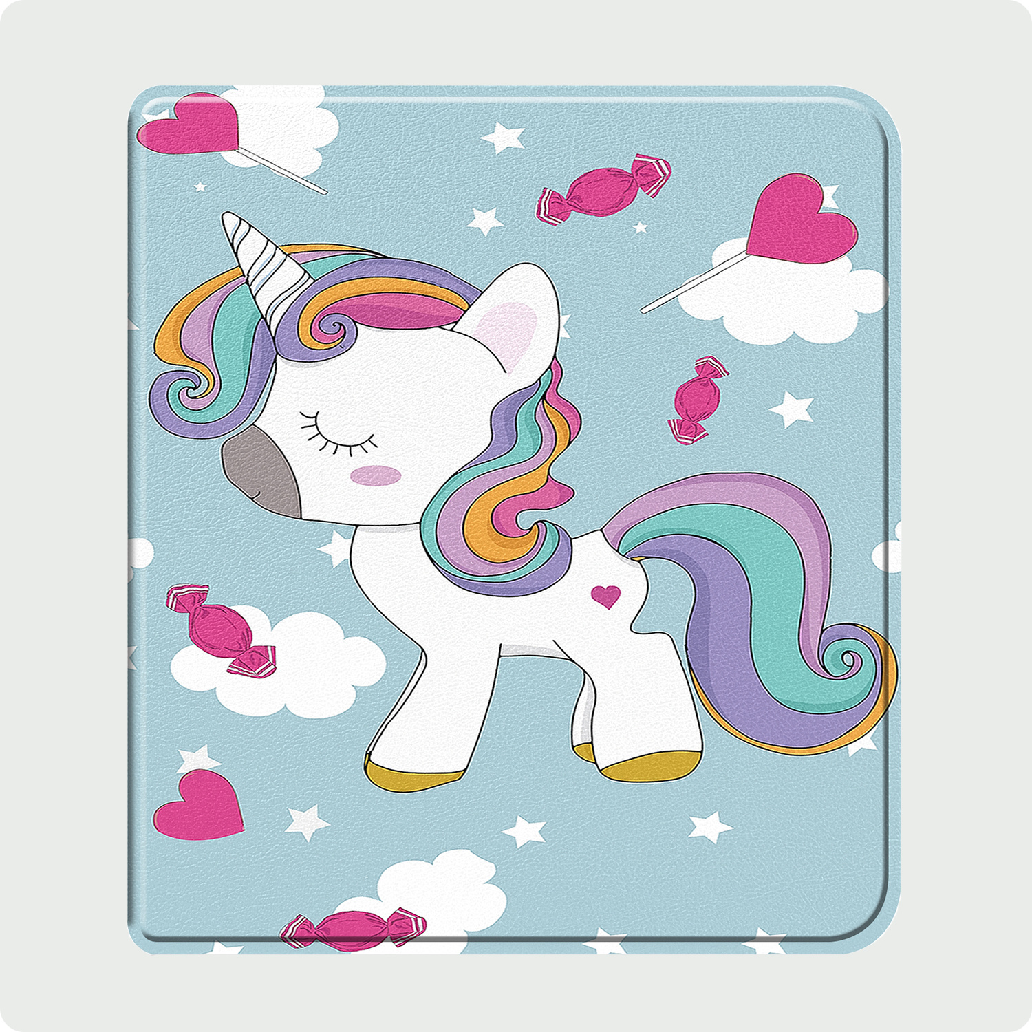 BASEY. Hoes Geschikt voor Kobo Libra Colour Hoesje Bookcase Cover Hoes - Hoesje Geschikt voor Kobo Libra Colour Hoes Cover Case - Eenhoorn