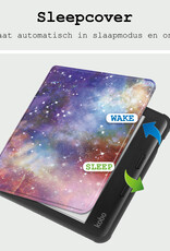 BASEY. Hoes Geschikt voor Kobo Libra Colour Hoesje Bookcase Cover Hoes - Hoesje Geschikt voor Kobo Libra Colour Hoes Cover Case - Galaxy