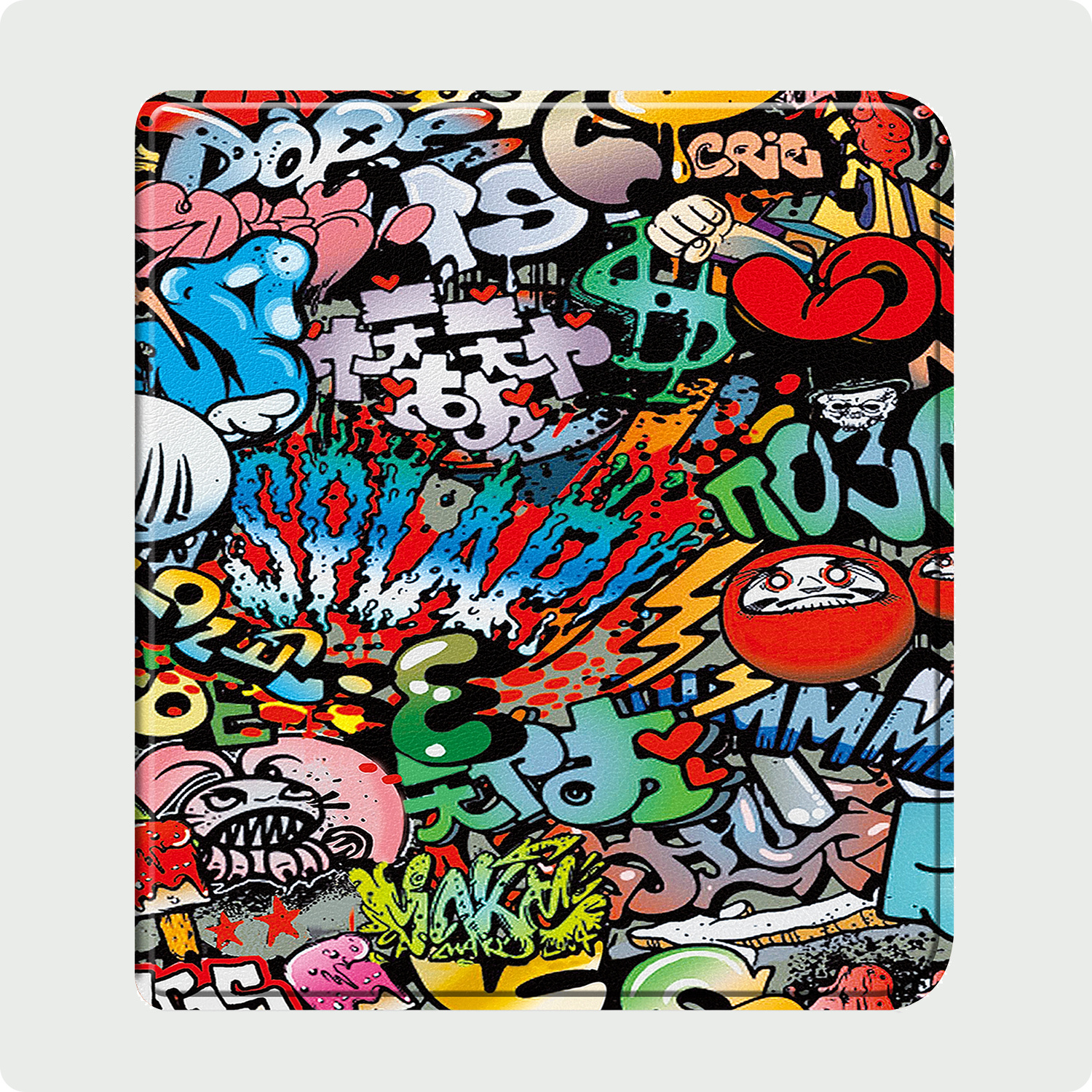 BASEY. Hoes Geschikt voor Kobo Libra Colour Hoesje Bookcase Cover Hoes - Hoesje Geschikt voor Kobo Libra Colour Hoes Cover Case - Graffity