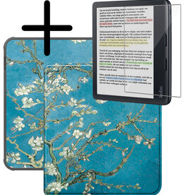 BASEY. BASEY. Kobo Libra Colour Hoesje Met Screenprotector - Bloesem