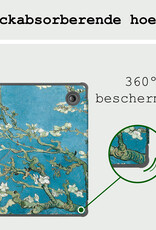 BASEY. Hoes Geschikt voor Kobo Libra Colour Hoesje Bookcase Cover Hoes Met Screenprotector - Hoesje Geschikt voor Kobo Libra Colour Hoes Cover Case - Bloesem